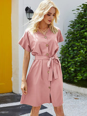 vestido de verano de color liso