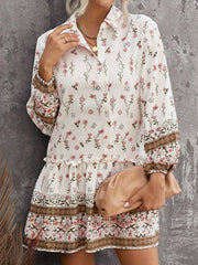 Vestido camisero con mangas globo