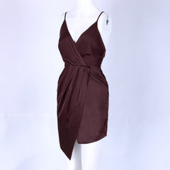 Ärmelloses, rückenfreies Mini-Bodycon-Kleid mit Trägern HI967