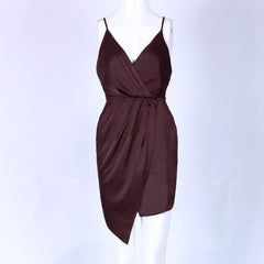 Ärmelloses, rückenfreies Mini-Bodycon-Kleid mit Trägern HI967