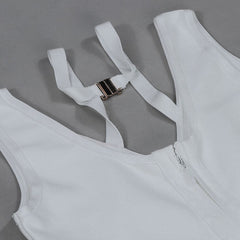 Ärmelloses Bandage-Kleid mit Trägern und Fischschwanz über dem Knie HB5485