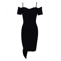 Mini-Bandagekleid mit kurzen Ärmeln und Riemchen HK017