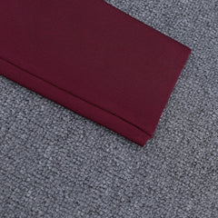 Vestido midi de vendaje con un hombro, manga larga y aberturas HI906