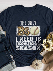 Kurzärmliges T-Shirt mit „The Only BS Is Baseball Season“-Aufdruck