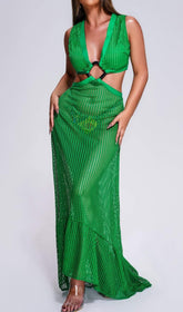 Vestido largo con recortes Toto