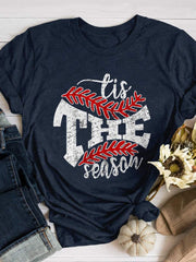 Camiseta de manga corta con estampado "Tis The Season"