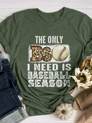 Kurzärmliges T-Shirt mit „The Only BS Is Baseball Season“-Aufdruck