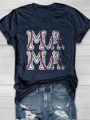 Camiseta de manga corta con estampado de Baseball Mama