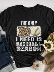 Kurzärmliges T-Shirt mit „The Only BS Is Baseball Season“-Aufdruck