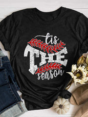 Camiseta de manga corta con estampado "Tis The Season"