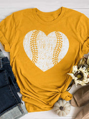 Kurzärmliges T-Shirt mit Baseball-Print