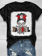 Kurzärmliges T-Shirt mit „Loud And Proud Baseball Mom“-Aufdruck