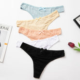Conjunto de 5 bragas con lazo decorativo de canalé