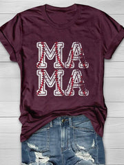 Camiseta de manga corta con estampado de Baseball Mama