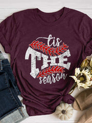 Camiseta de manga corta con estampado "Tis The Season"