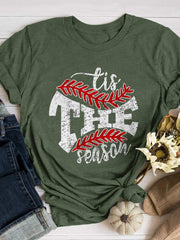Camiseta de manga corta con estampado "Tis The Season"
