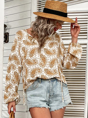 Boho Casual Langarm Lose Shirt Damen