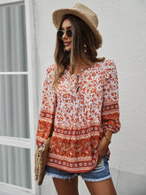 Boho Top Frühling Sommer Print Shirt