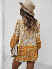 Boho Top Frühling Sommer Print Shirt