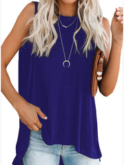 Camiseta de tirantes de color liso con parte inferior de longitud media