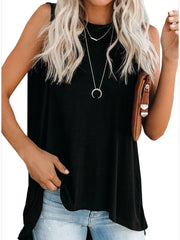 Camiseta de tirantes de color liso con parte inferior de longitud media