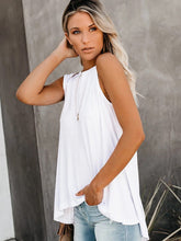 Camiseta de tirantes de color liso con parte inferior de longitud media