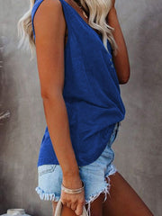 Chaleco informal de color para mujer, holgado, tipo jersey