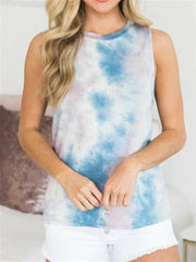 Camiseta sin mangas con efecto tie-dye