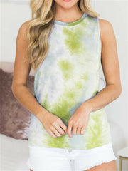 Camiseta sin mangas con efecto tie-dye