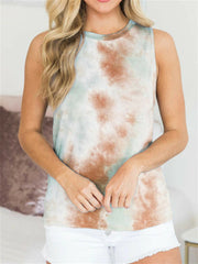 Camiseta sin mangas con efecto tie-dye