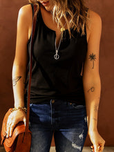 Suéter sin mangas de color sólido