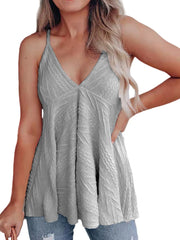 Camiseta de tirantes de punto con cuello en V informal