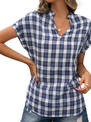 Camisa de manga corta, esmoquin, camisa a cuadros, parte superior