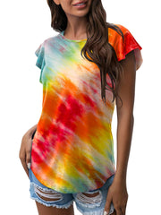 Lässiges, lockeres T-Shirt mit kurzen Ärmeln