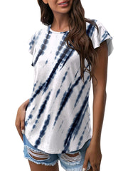 Lässiges, lockeres T-Shirt mit kurzen Ärmeln