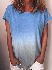 Lässiges, lockeres T-Shirt mit kurzen Ärmeln