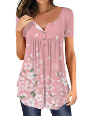 Camiseta holgada informal de manga corta