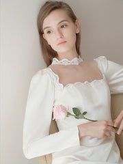 Schlichtes Satin-Abendkleid