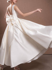 Halter Satin Evening Dress