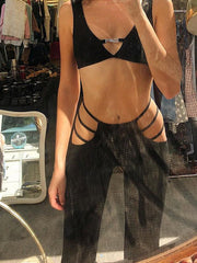 Pantalones casuales ajustados de pierna ancha