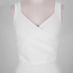 Ärmelloses, rückenfreies Overknee-Bandage-Kleid mit Riemchenmuster PF19180