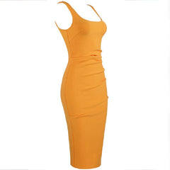 Vestido de tirantes sin mangas y vendaje por encima de la rodilla PF19142