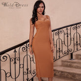 Strappy Sleeveless Cut Out Over Knee Bandage Dress PF19176