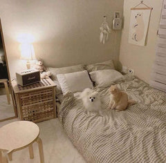 Paquete de ropa de cama de cuadros vichy