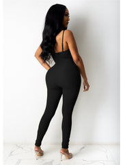 Mono de bondage con tirantes