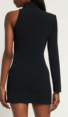 Minivestido negro con estrellas de mar