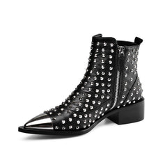 Osvaldo Handmade Studded Ankle Booties