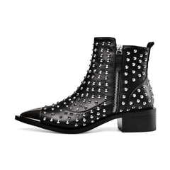 Osvaldo Handmade Studded Ankle Booties