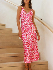 Vestido floral sin espalda y con vendaje