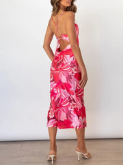 Vestido estampado sin espalda